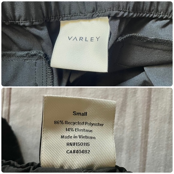 Varley Alana Slim Tapered Cuff Pants Women’s S Black 27” Inseam Soft Lightweight - Picture 12 of 16